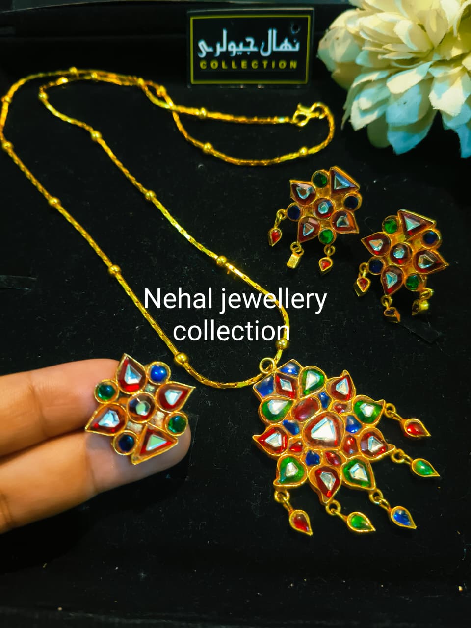 Master copy gold look pandet set with gold plated