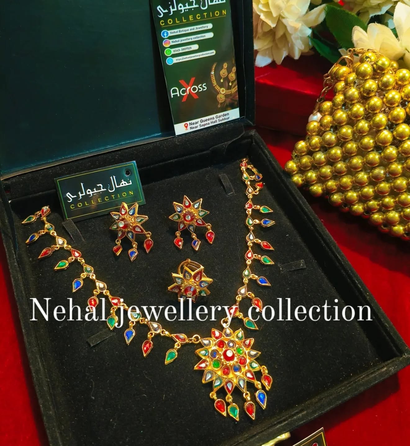 Traditional kundan chokar set With gold plated