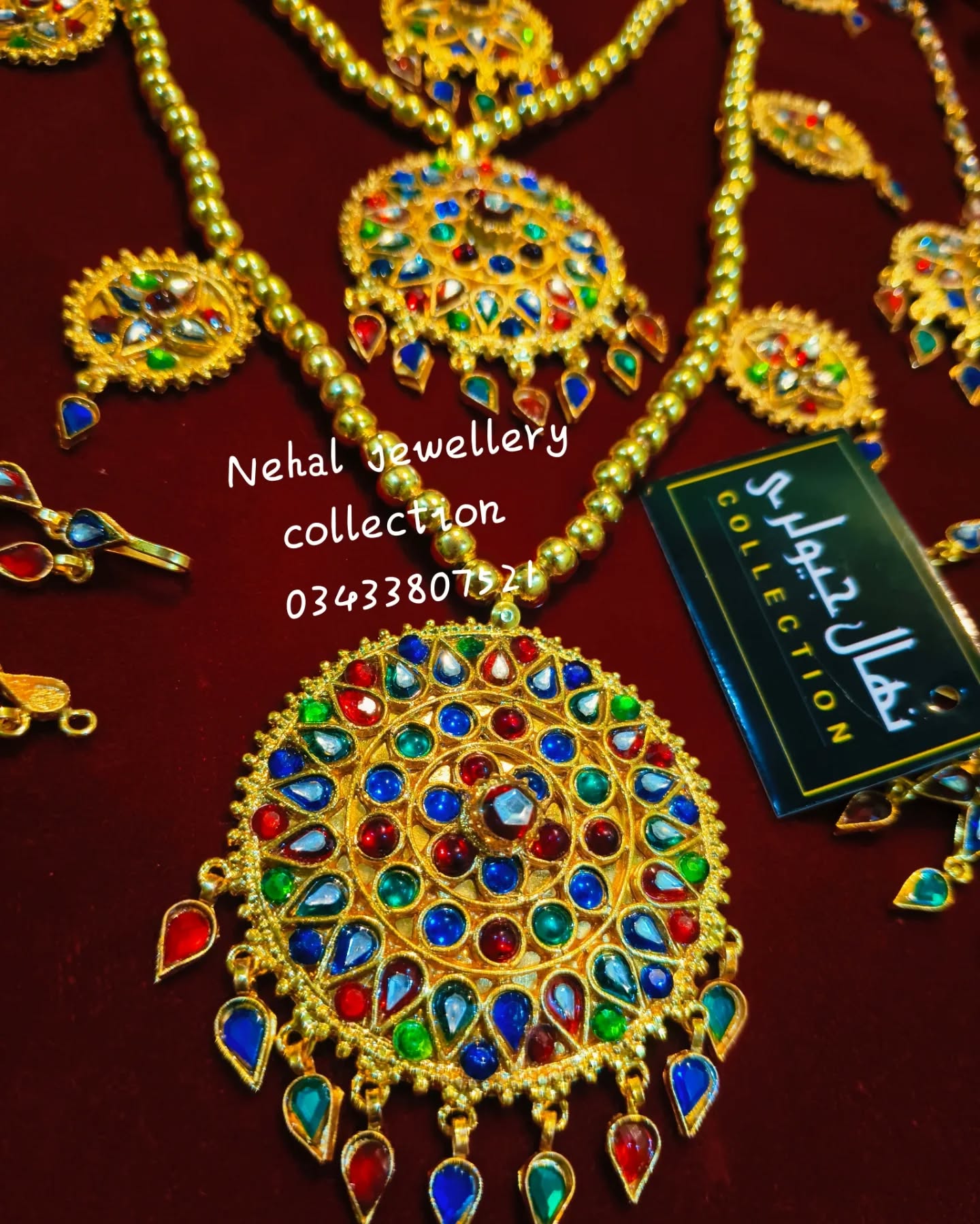 Traditional sindhi kundan dhuri set