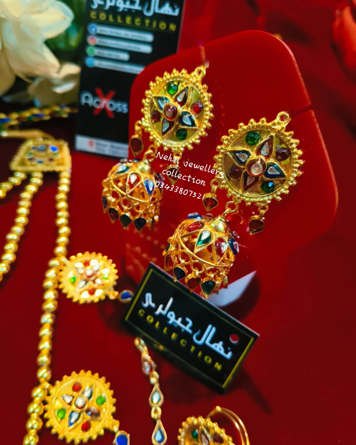 Traditional sindhi kundan dhuri set