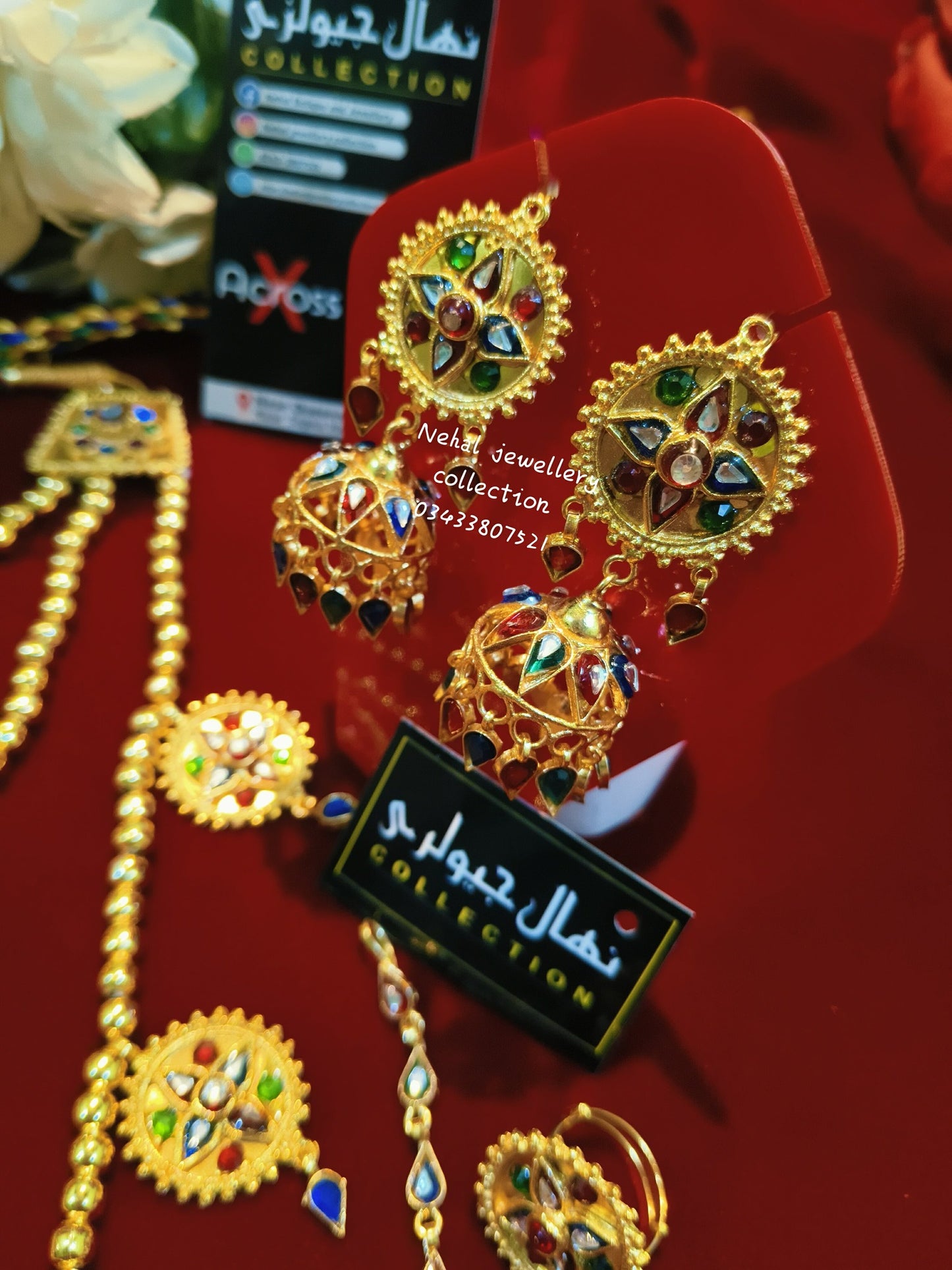 Traditional sindhi kundan dhuri set