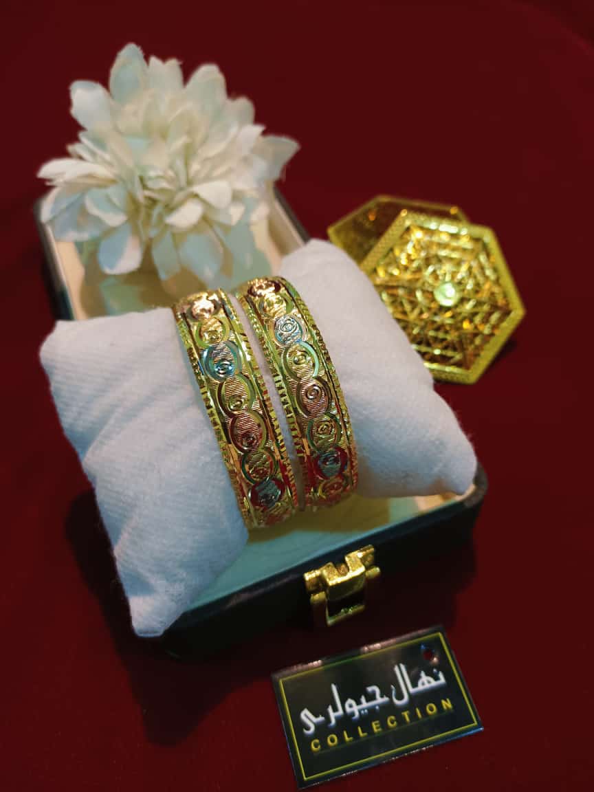 Royal Kundan Gold-Plated Bangles