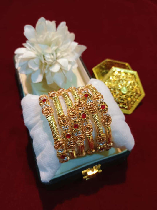 Elegant Gold-Plated Bangles