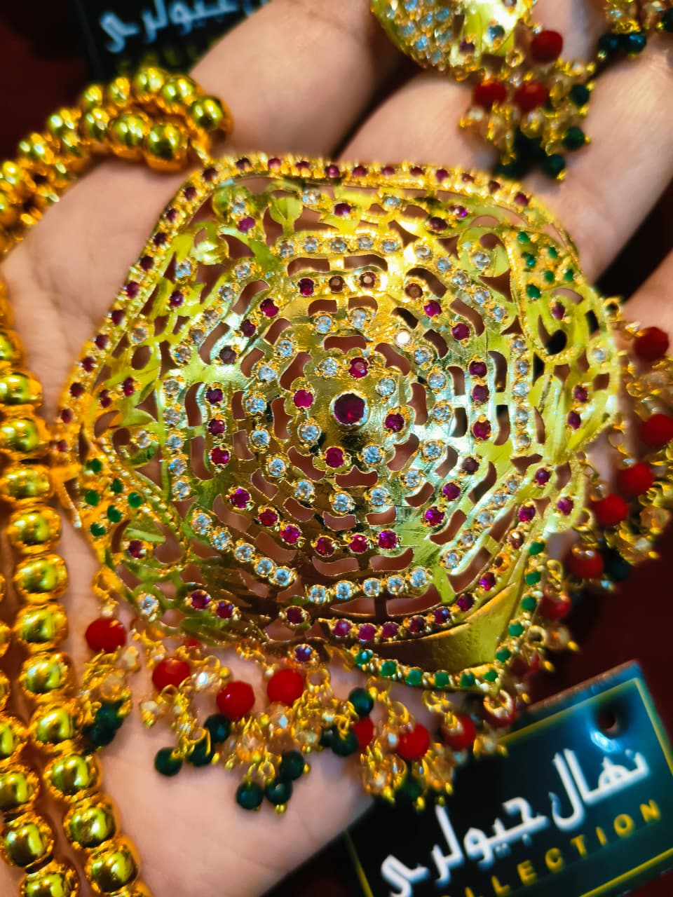 Fancy Gold Look Maala set