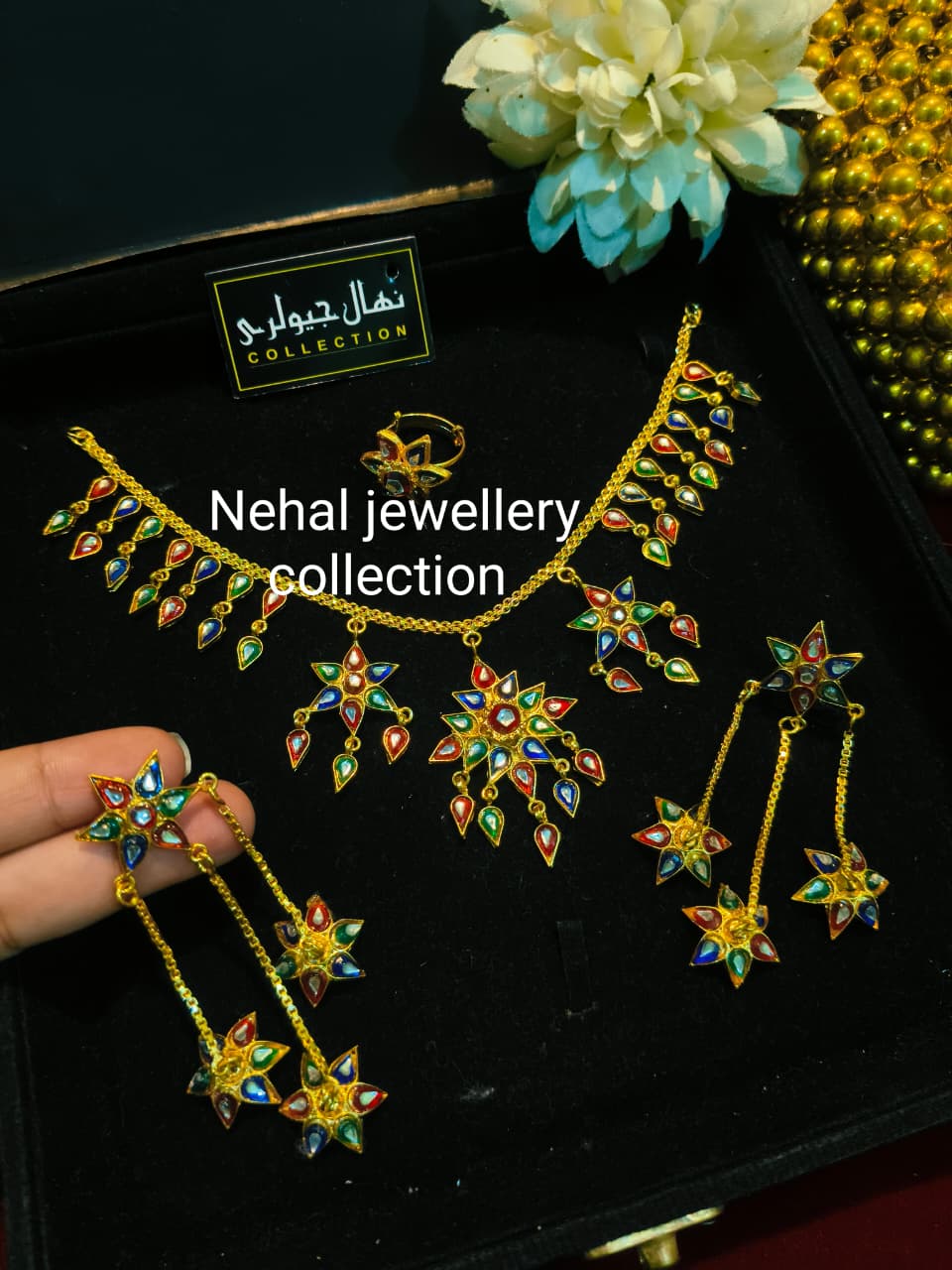 kundan chokar patti set