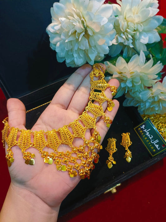 Gold plated fancy chokar set