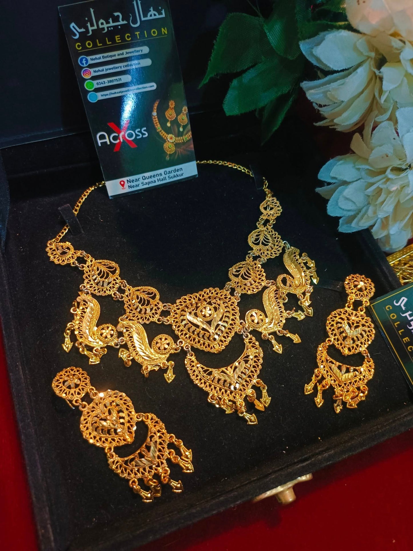 Gold plated fancy chokar set 3