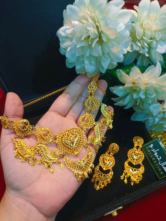 Gold plated fancy chokar set 3