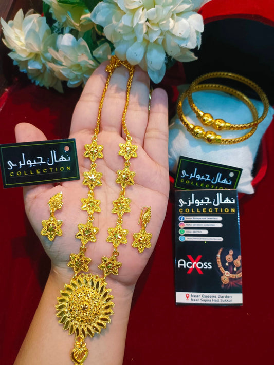 gold look chokar set 4