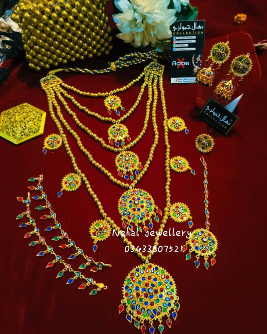 Traditional sindhi kundan dhuri set