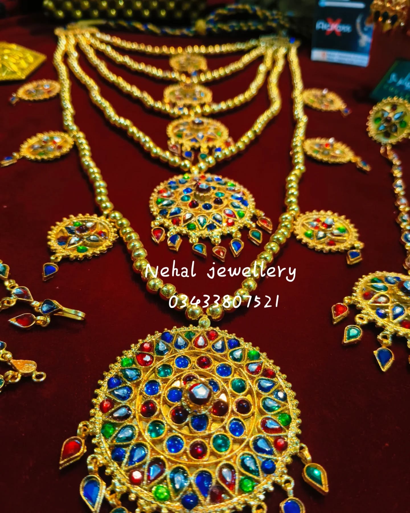 Traditional sindhi kundan dhuri set