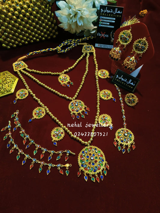 Traditional sindhi kundan dhuri set