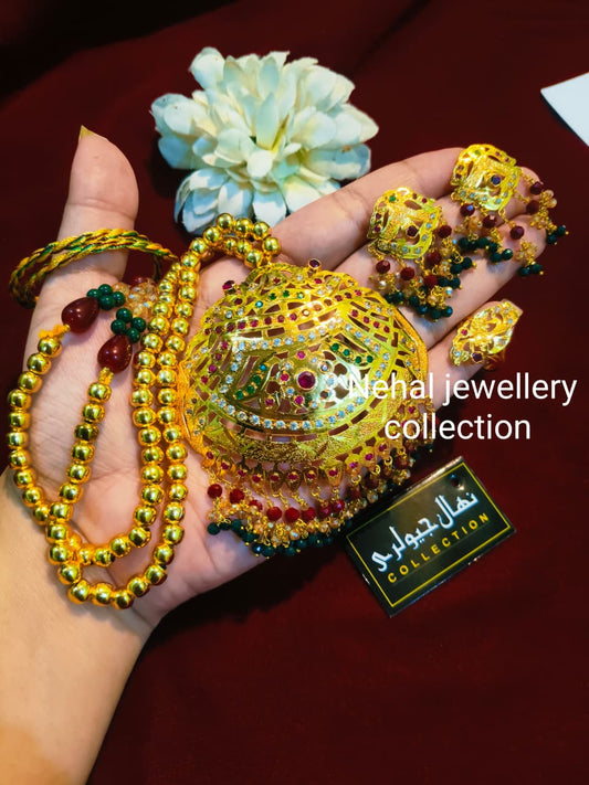 Fancy gold look maala set 5