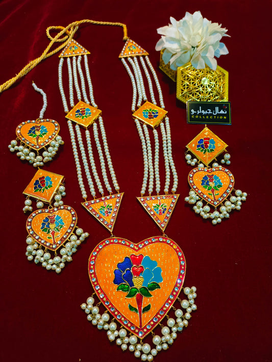 Multicolour bridal maala set