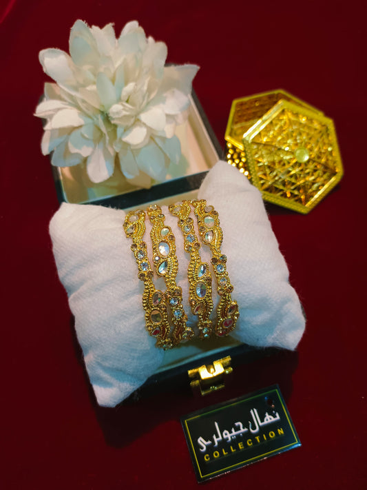 Graceful Gold-Plated Bangles – Perfect for Every Occasion