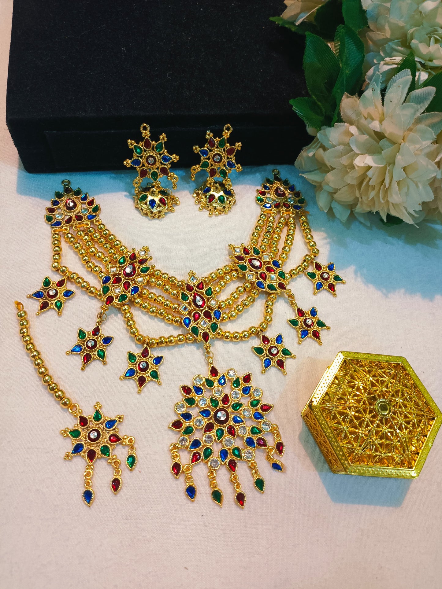 Traditional sindhi kundan Bridal Dhuri set