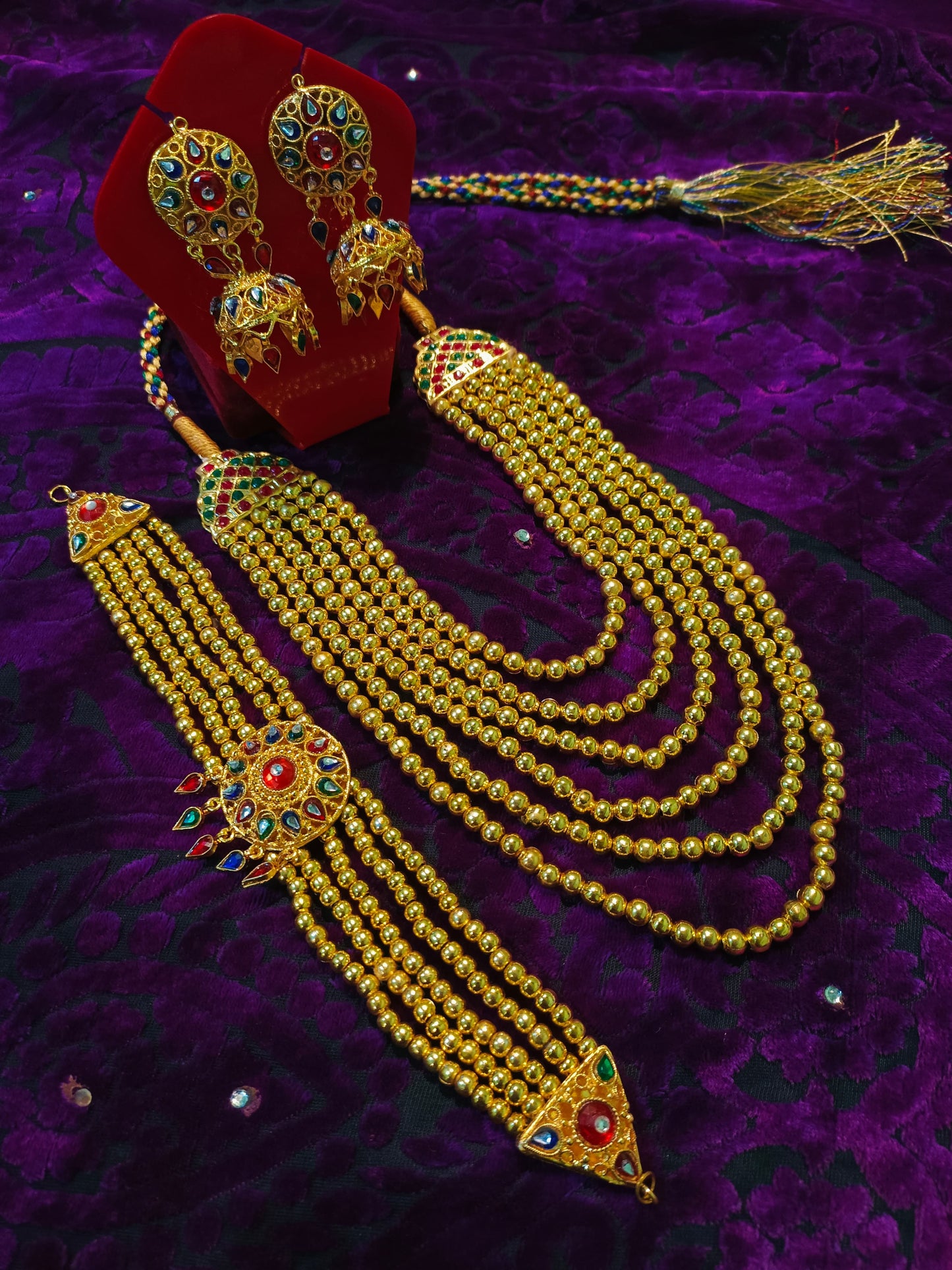 Traditional sindhi kundan Bridal Dhuri set 11 layers