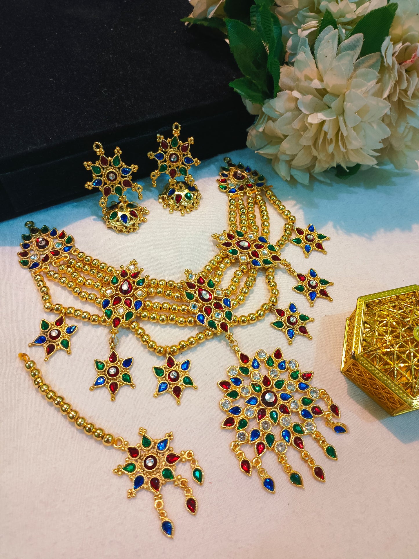 Traditional sindhi kundan Bridal Dhuri set