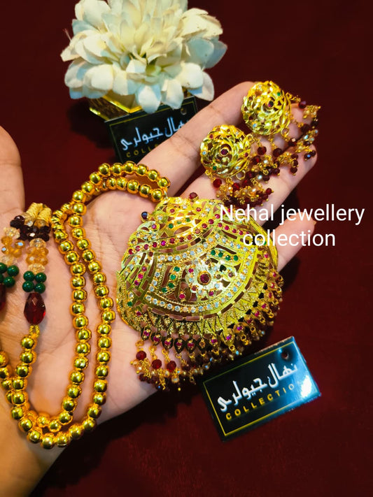 Fancy gold look Maala set 4