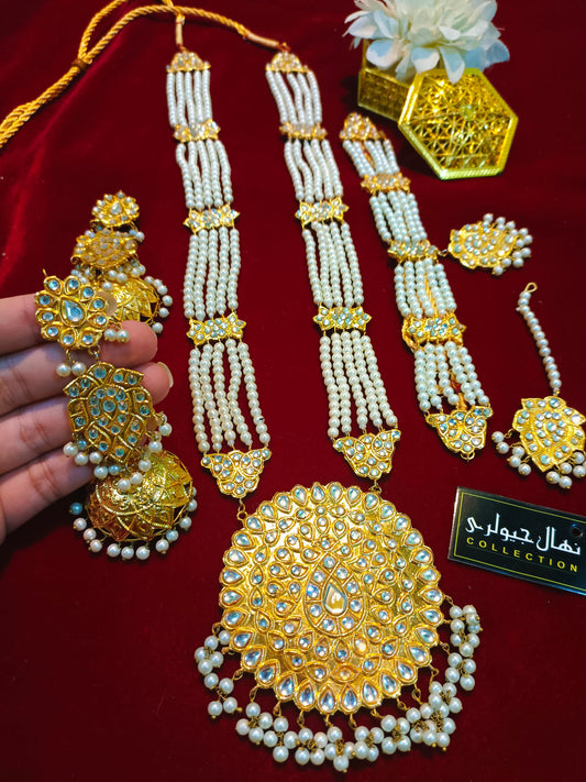 Meenakari gold look maala set